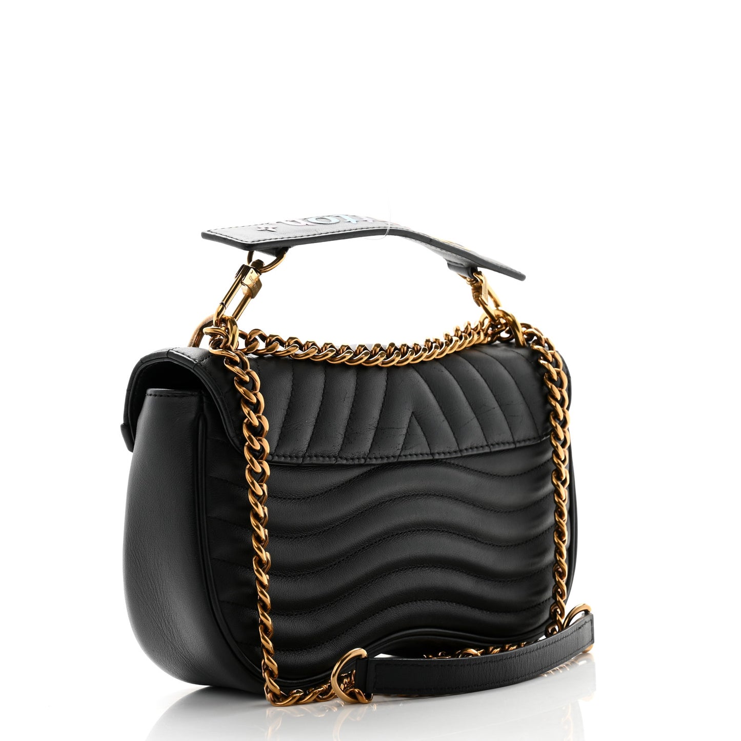 Calfskin New Wave Chain PM Black