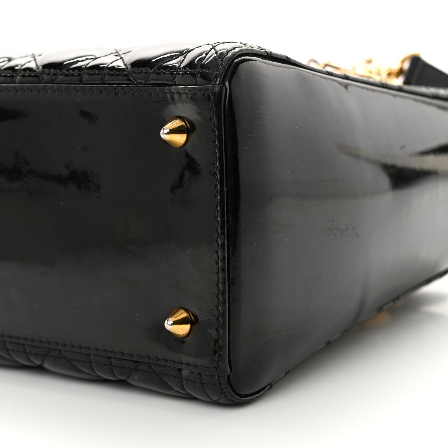 Christian Dior Patent Cannage Medium Lady Dior Black 10 of 12