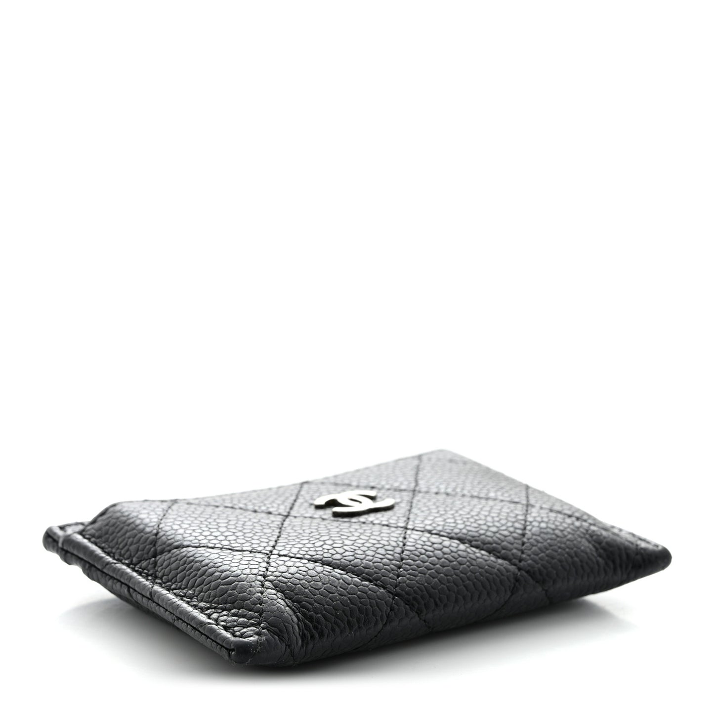 Caviar Quilted Card Holder Black