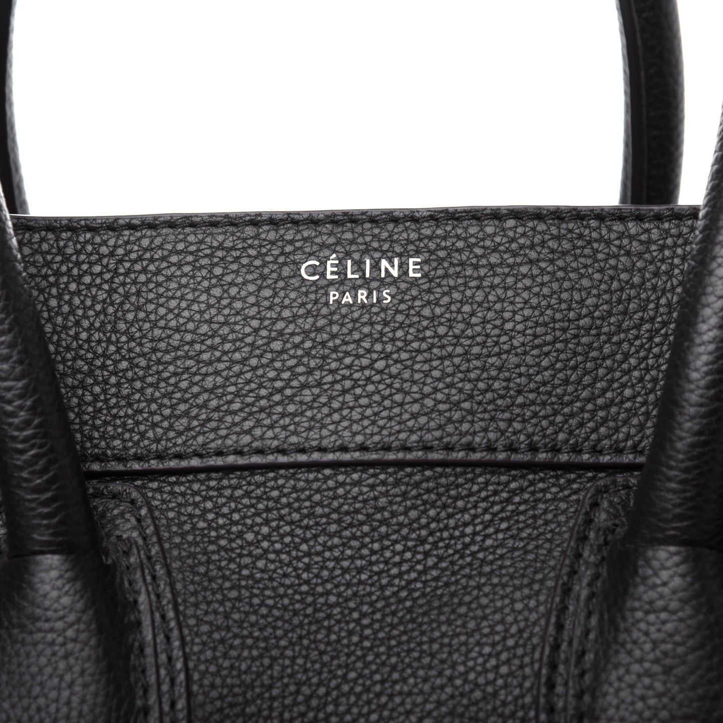 Drummed Calfskin Mini Luggage Black