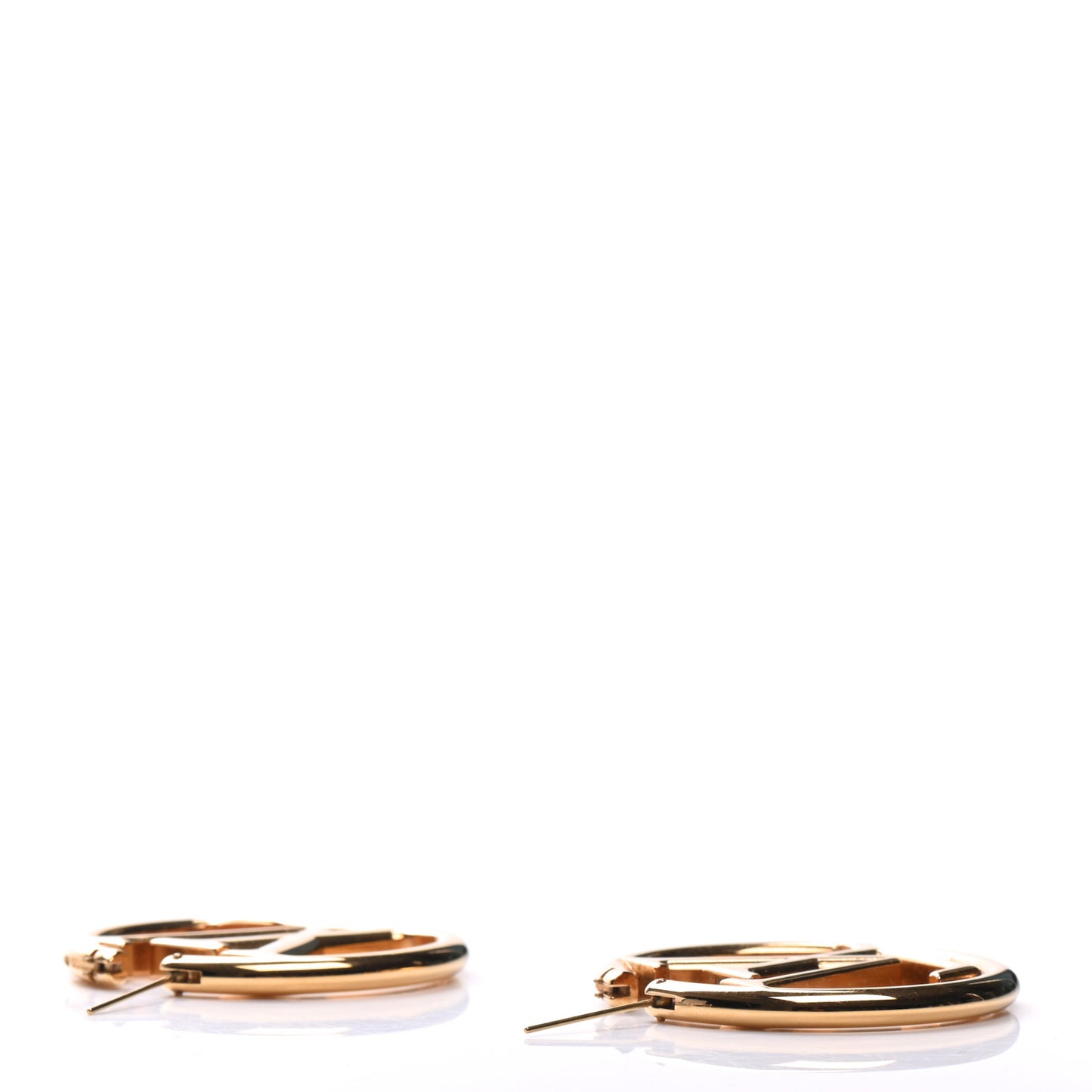 Metal Louise Hoop Earrings Gold