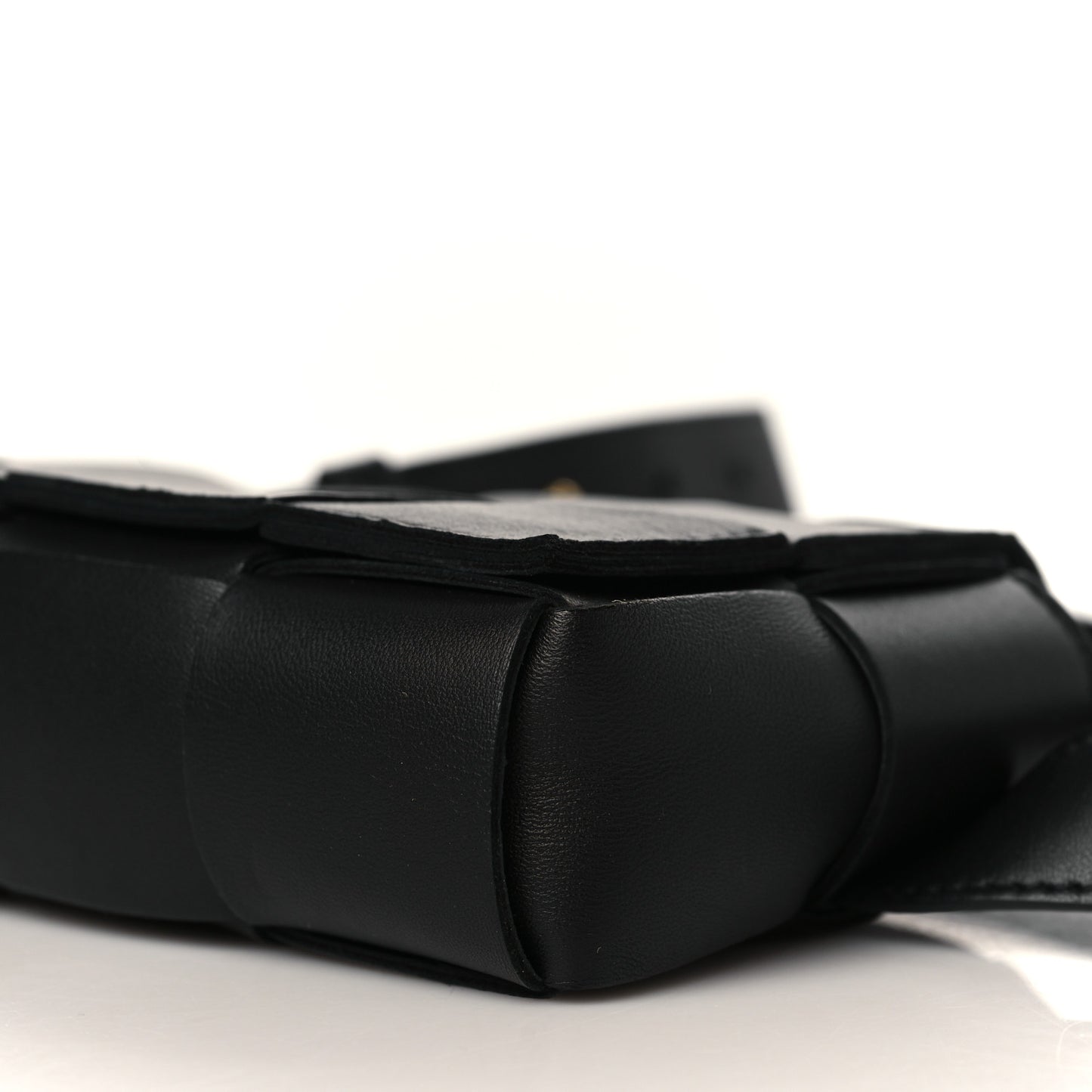 Nappa Maxi Intreccio The Belt Cassette Bag Black
