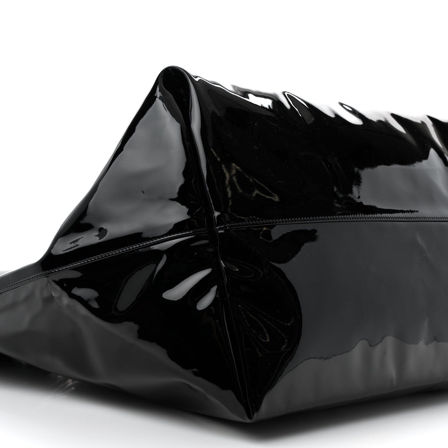 Patent Calfskin Rive Gauche Maxi Tote Black
