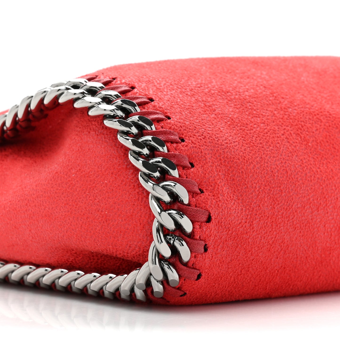 Shaggy Deer Mini Falabella Shoulder Bag Red