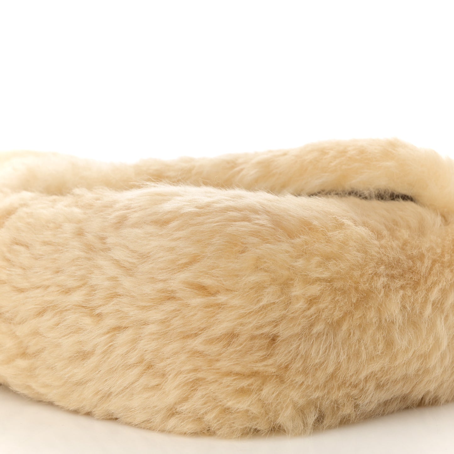Shearling Calypso Crossbody Crema Naturel Dark Cigar