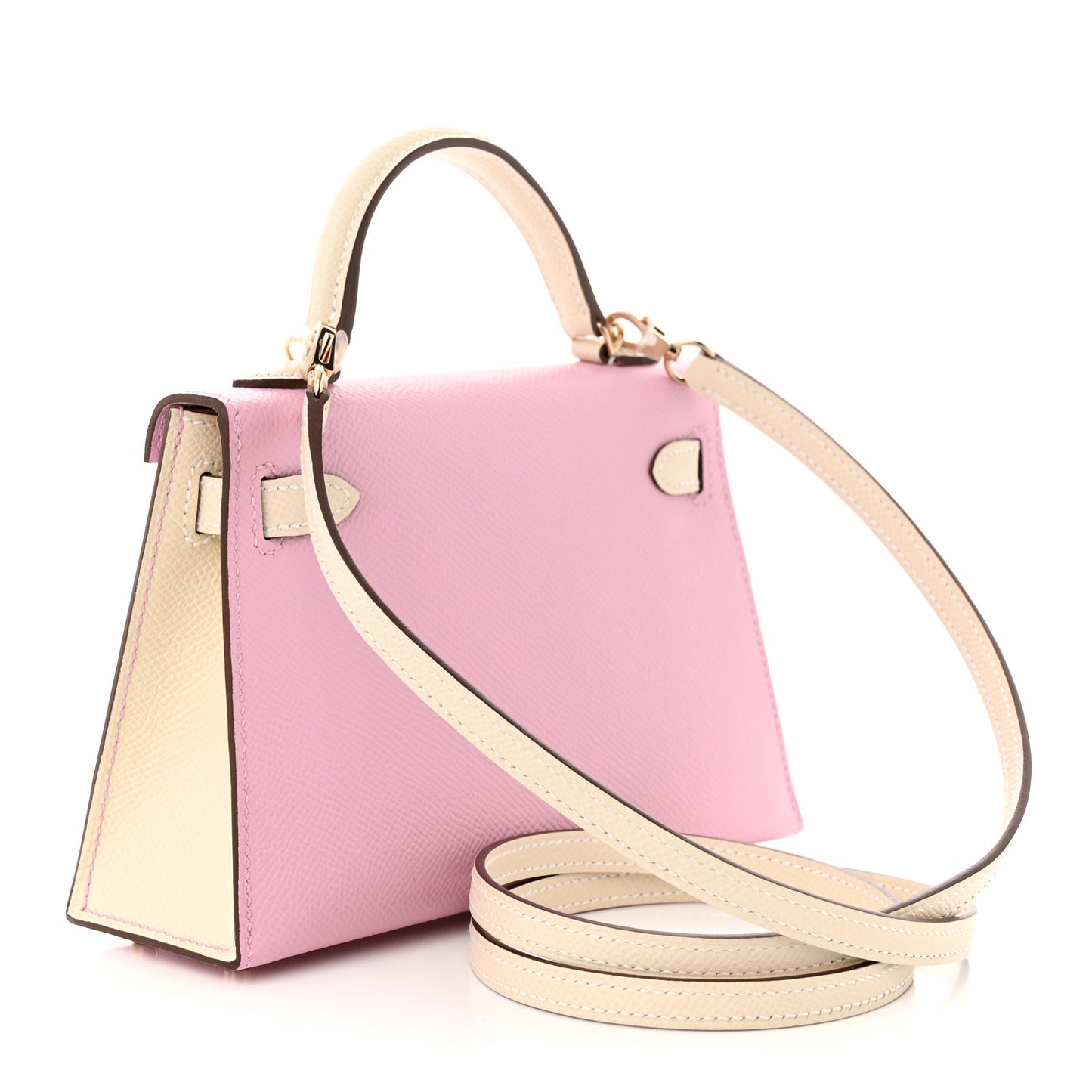Epsom Horseshoe Mini Kelly Sellier 20 Mauve Sylvestre Craie