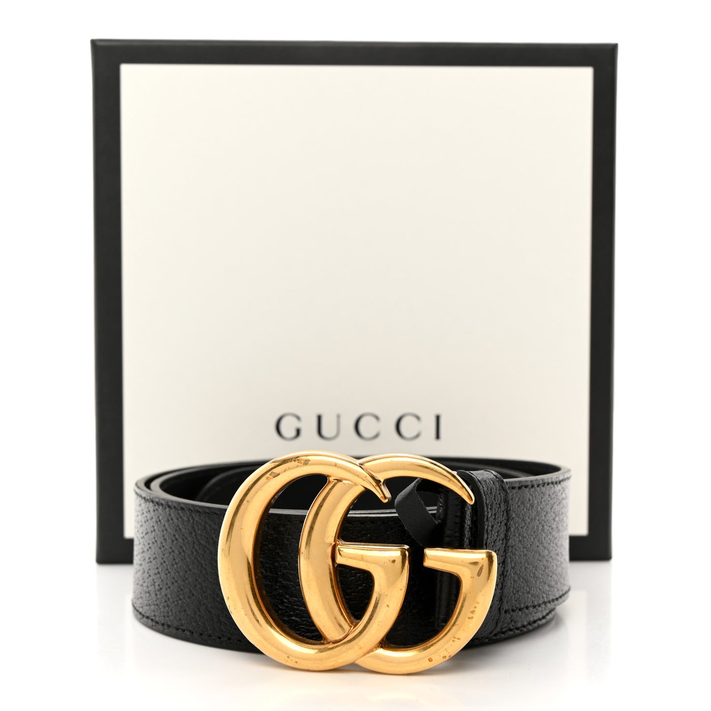 Textured Calfskin Double G 40mm Belt 90 36 Black