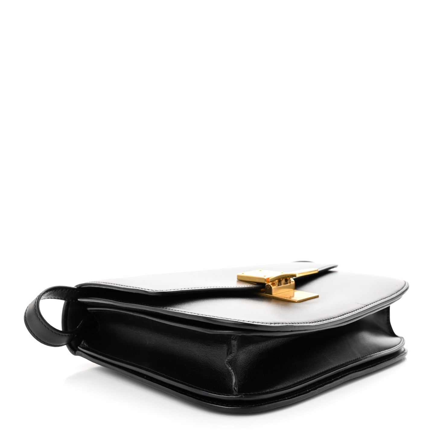 Box Calfskin Medium Classic Box Flap Bag Black