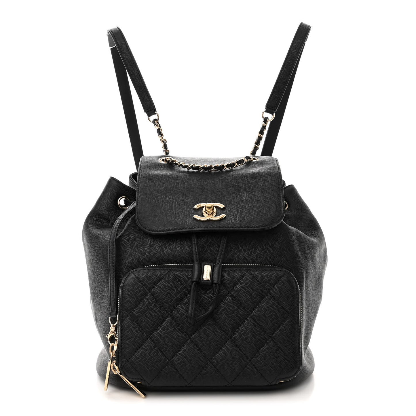 Caviar Quilted Business Affinity Backpack Black