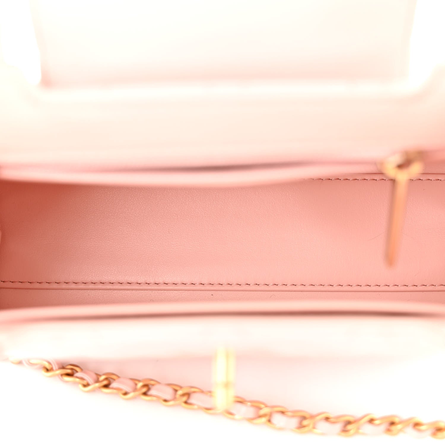 Chanel Shiny Aged Calfskin Quilted Nano Kelly Shopper Light Pink 5 of 11