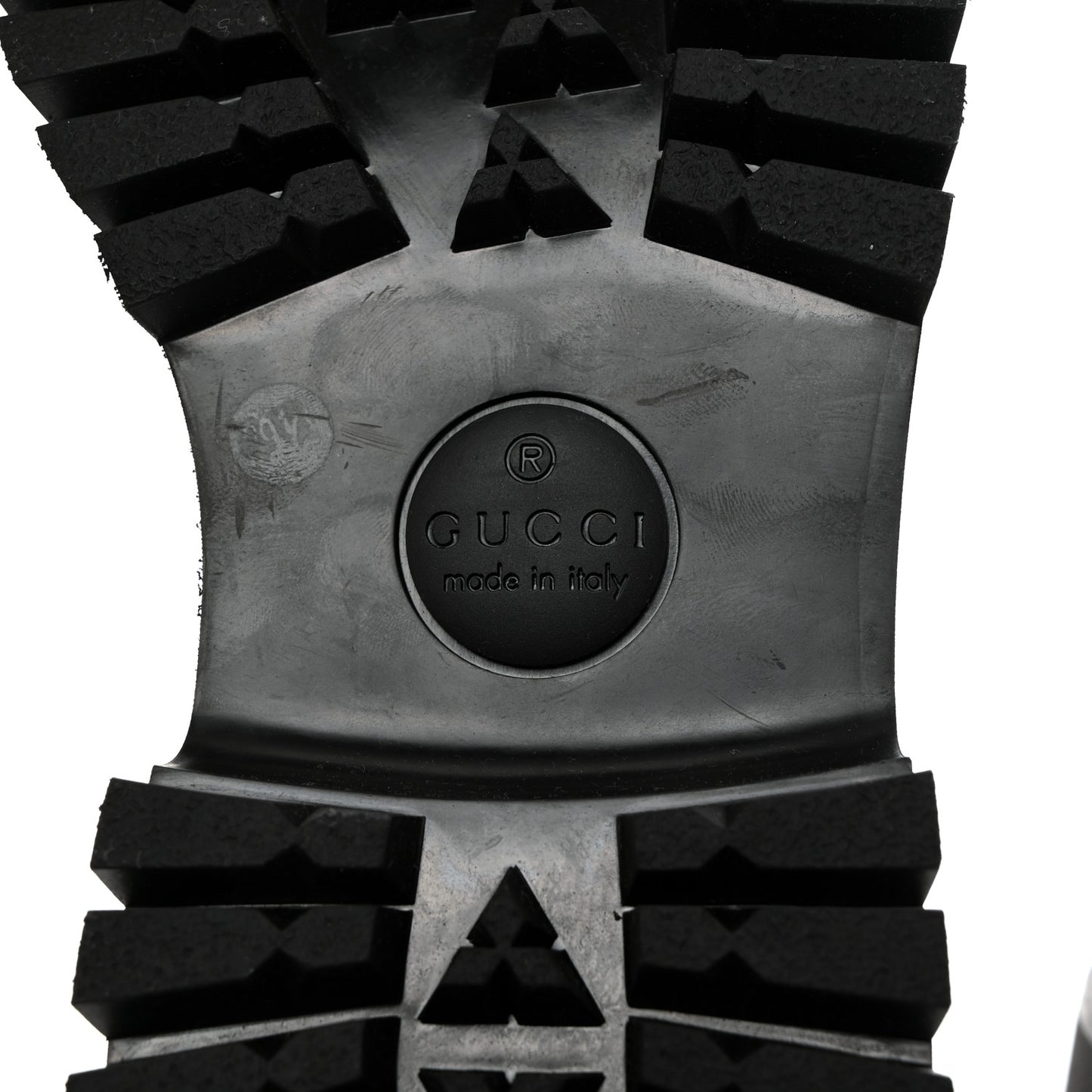 Piuma Calfskin Embossed Womens Platform Lug Sole Loafers 39.5 Black