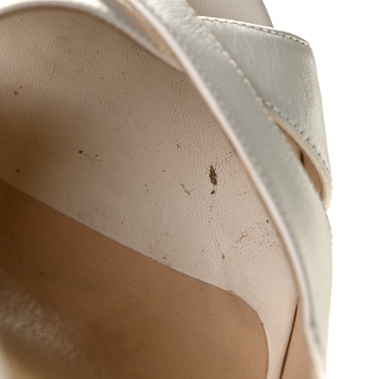Nappa Cork Braided Amely 105 Wedge Sandals 40 Chalk