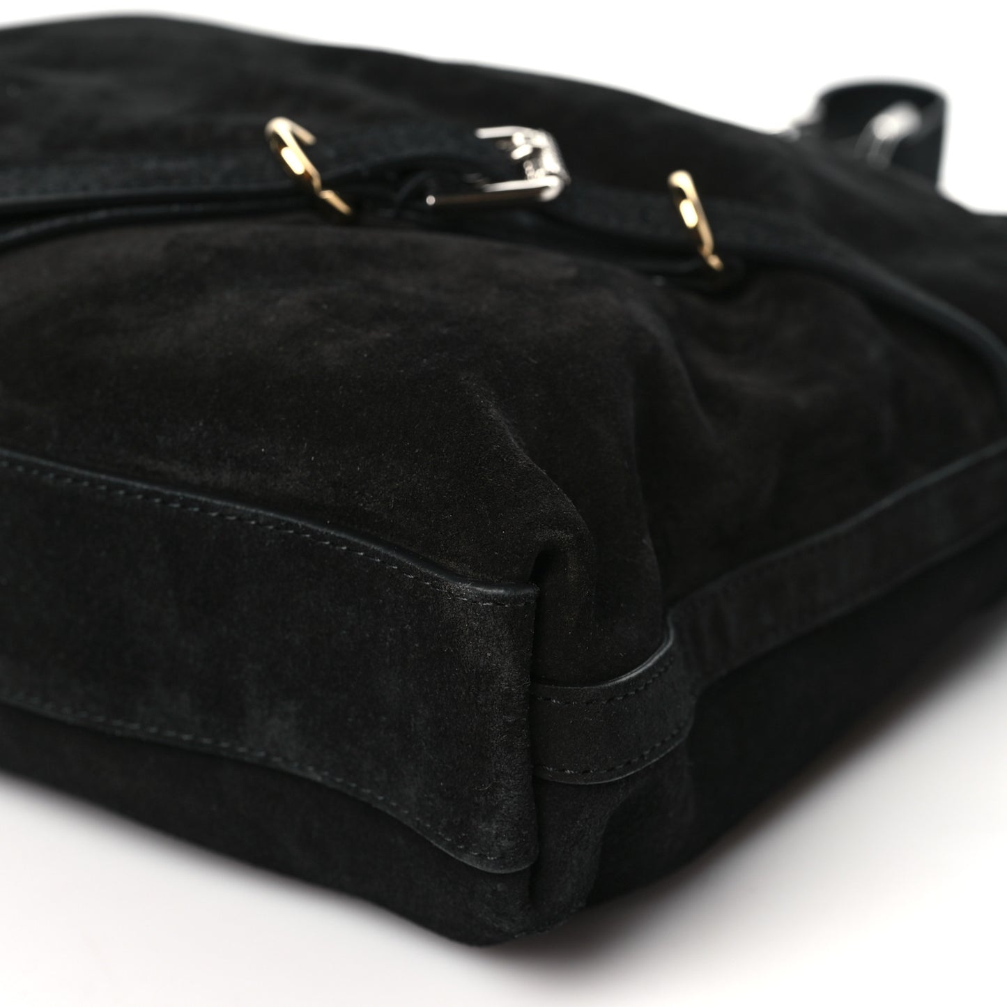 Suede Medium Voyou Bag Black