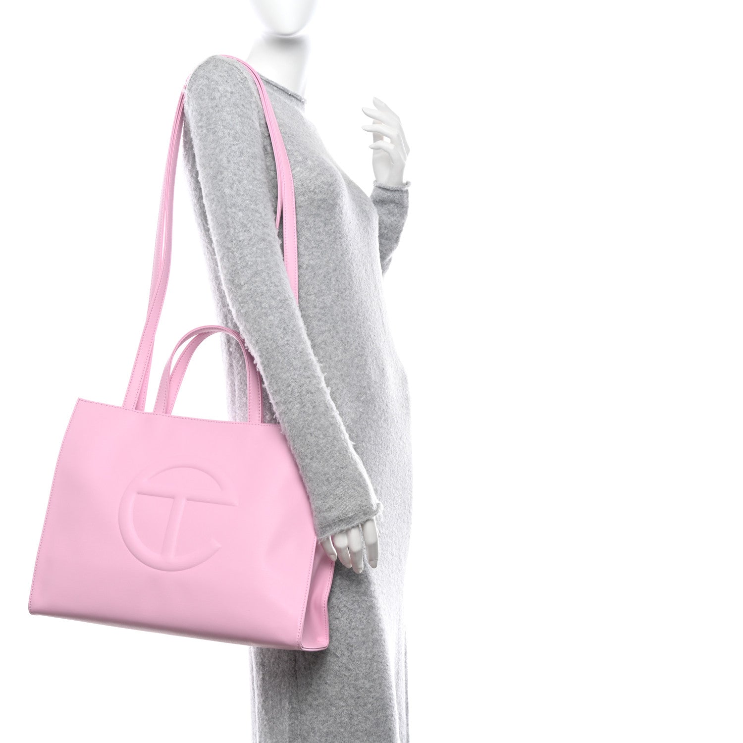 Telfar Vegan Leather Medium Shopping Bag Bubblegum 2 of 10