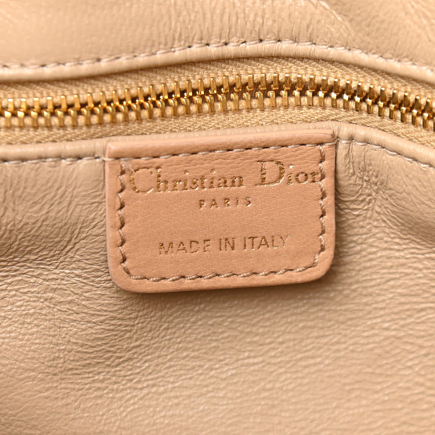 Lambskin Cannage Large Lady Dior Tote Beige