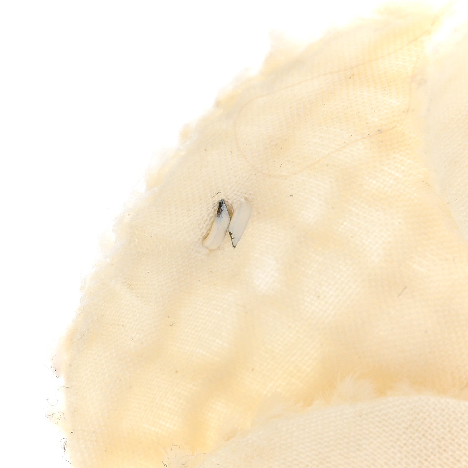Chanel Metallic Tweed CC Camellia Brooch Gold Ivory 5 of 6
