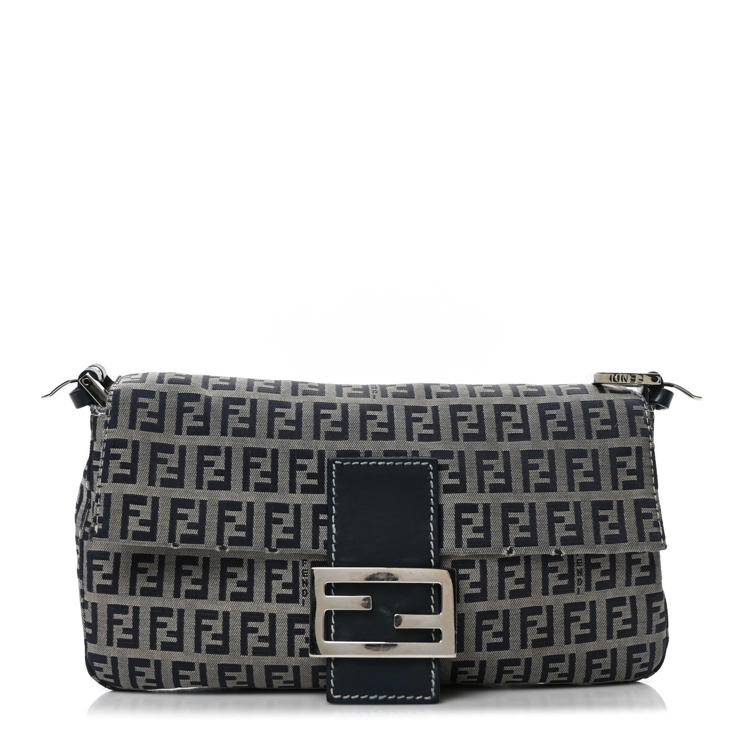 Fendi Zucchino Baguette Navy 1758072 – FASHIONPHILE