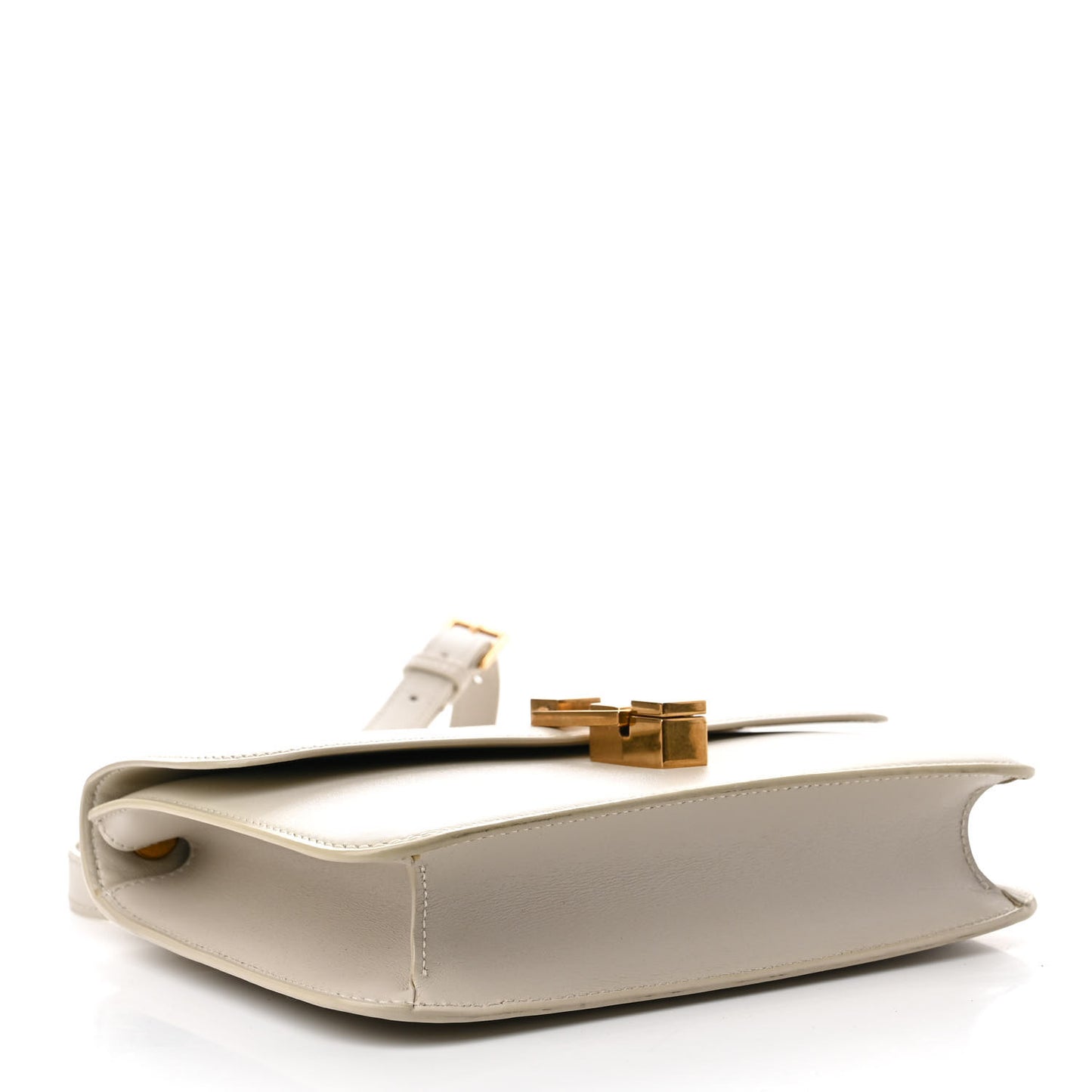 Smooth Calfskin Carre Satchel Crema Soft