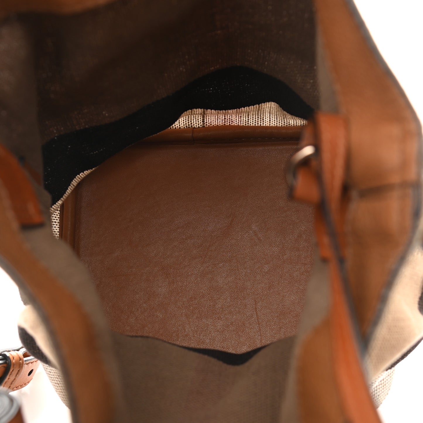 Canvas Mega Check Mini Ashby Tassel Crossbody Saddle Brown