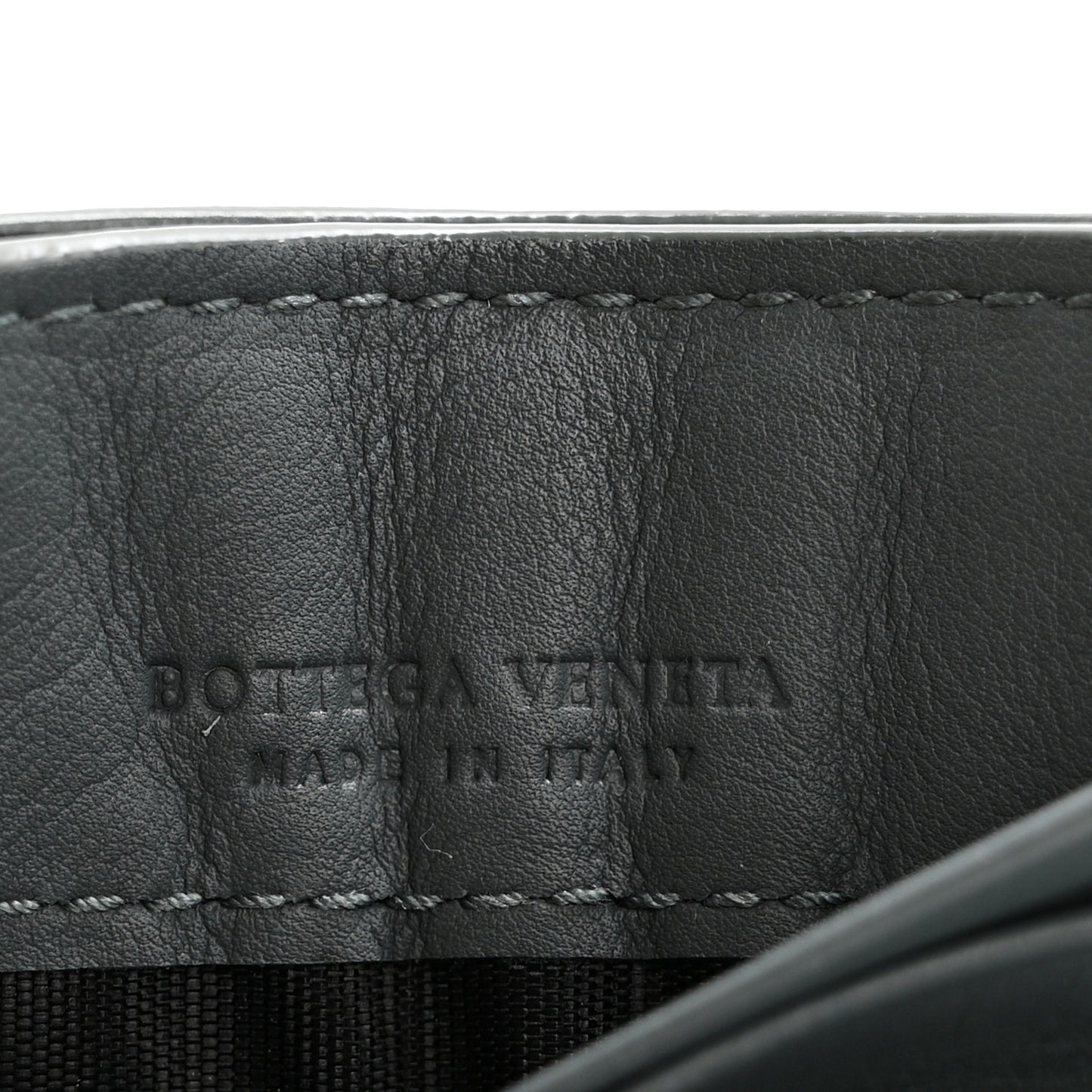 Nappa Intrecciato Card Holder Ardoise