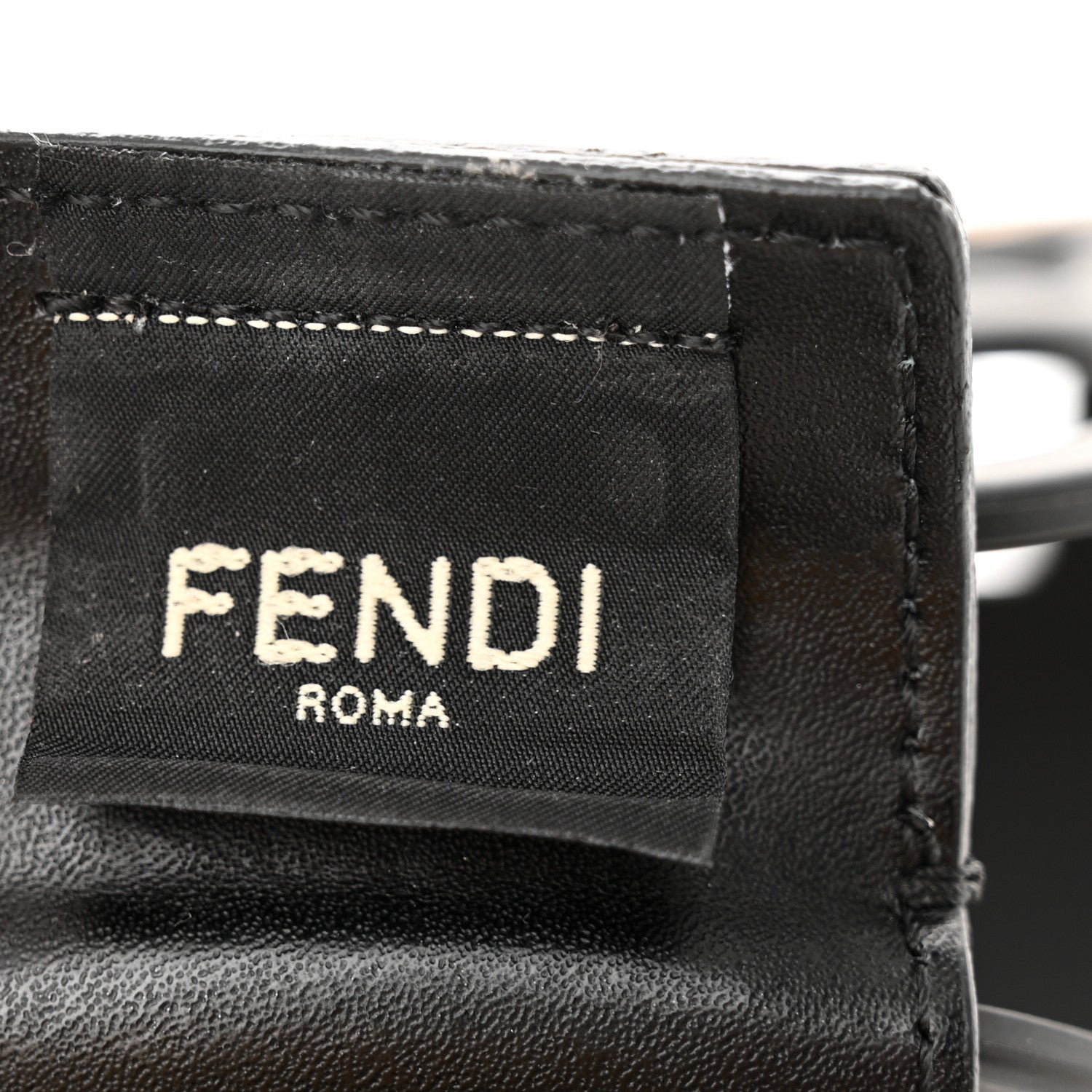 Fendi Recycled Plastic Vitello Liberty Matte Small Fendi Basket Black Miele Scuro 8 of 11