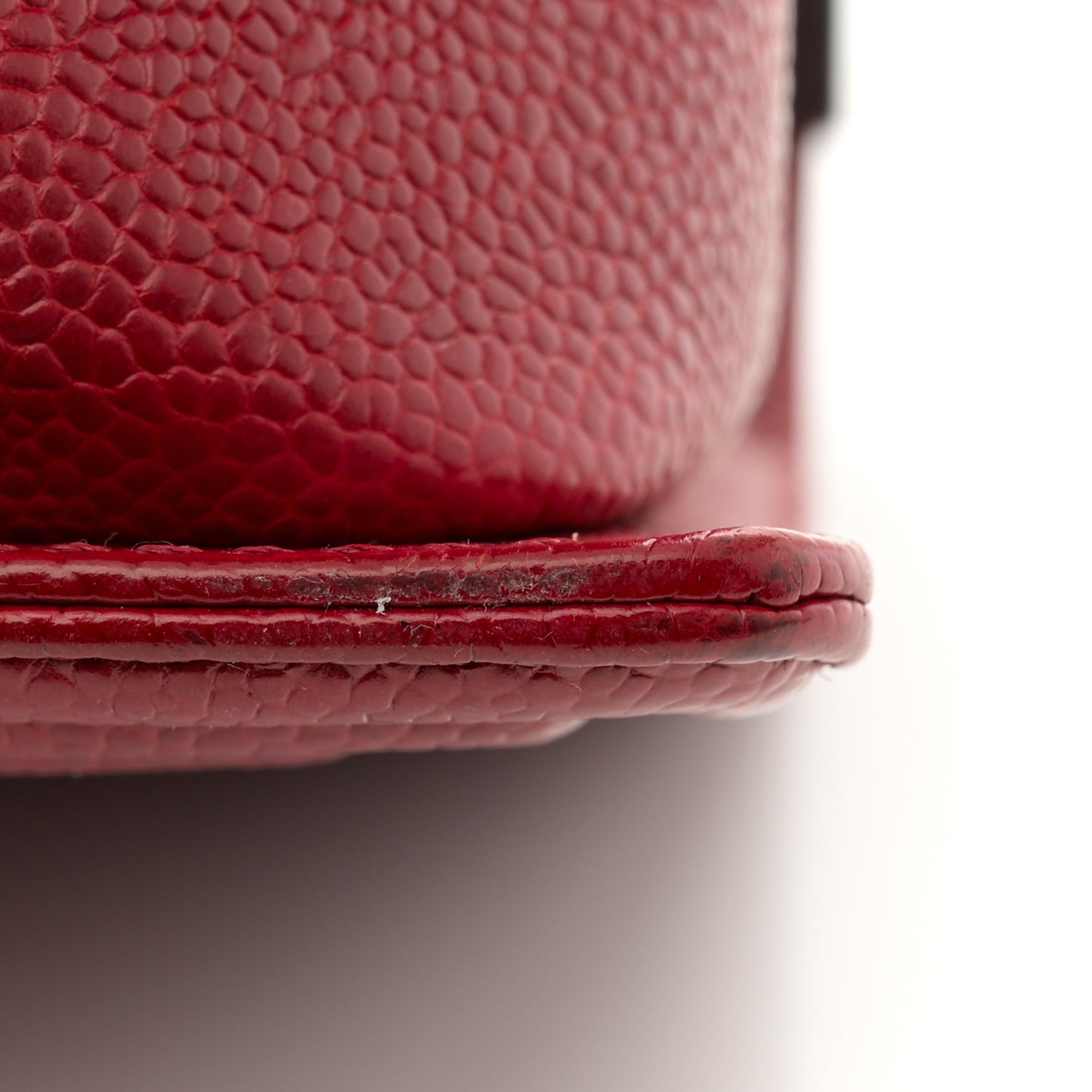 Caviar Quilted New Medium Boy Flap Dark Red