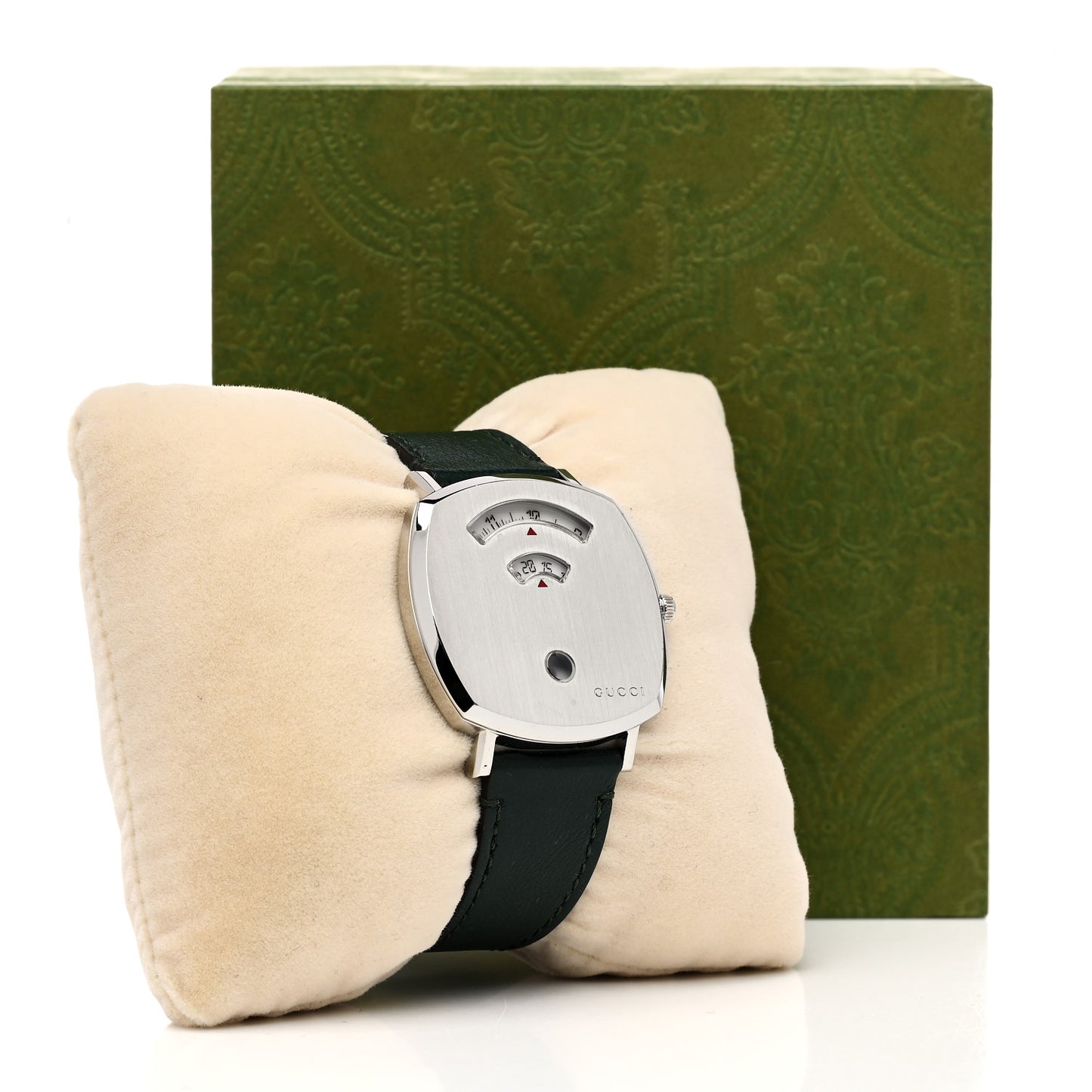 Stainless Steel Calfskin 38mm Grip Quartz Watch Green