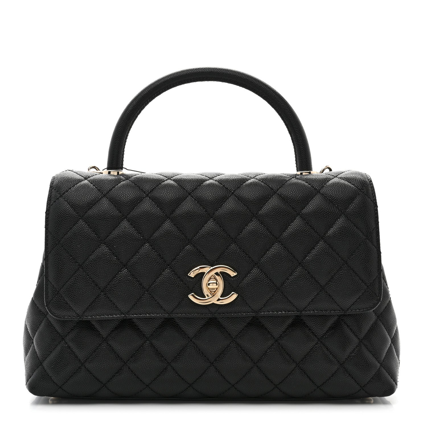 Chanel Caviar Quilted Small Coco Handle Flap Black 1 of 10