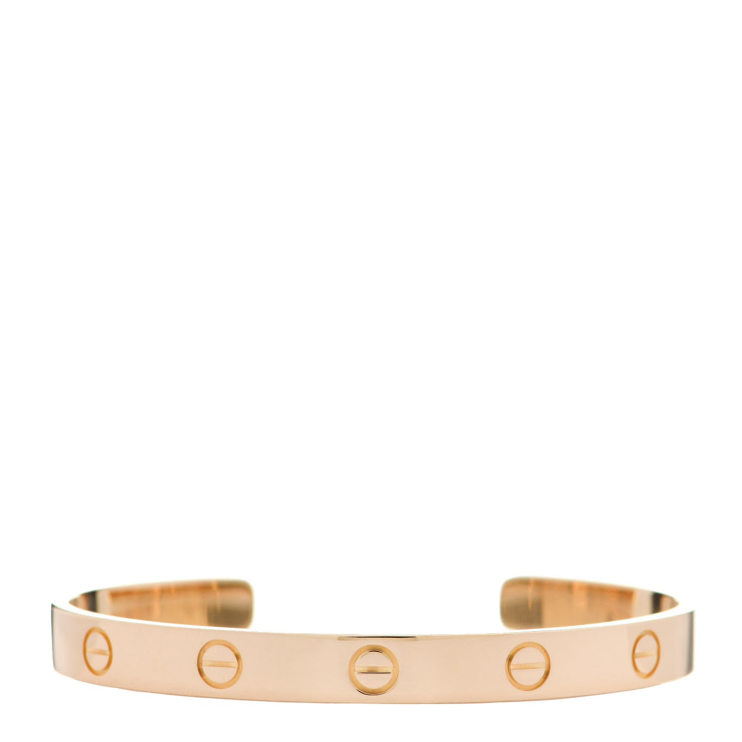 18K Yellow Gold LOVE Cuff Bracelet 17