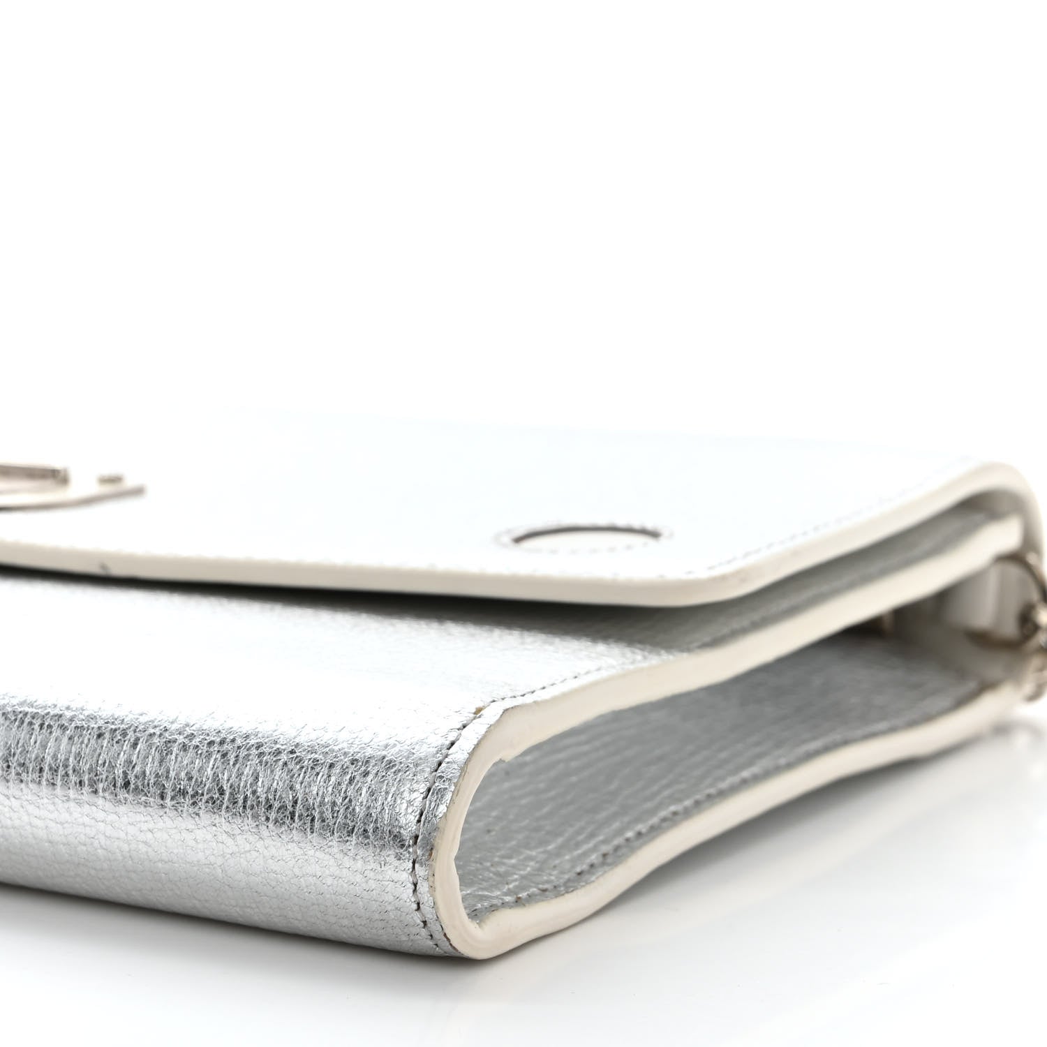 Christian Dior Goatskin Diorever Wallet On Chain Argent 10 of 12