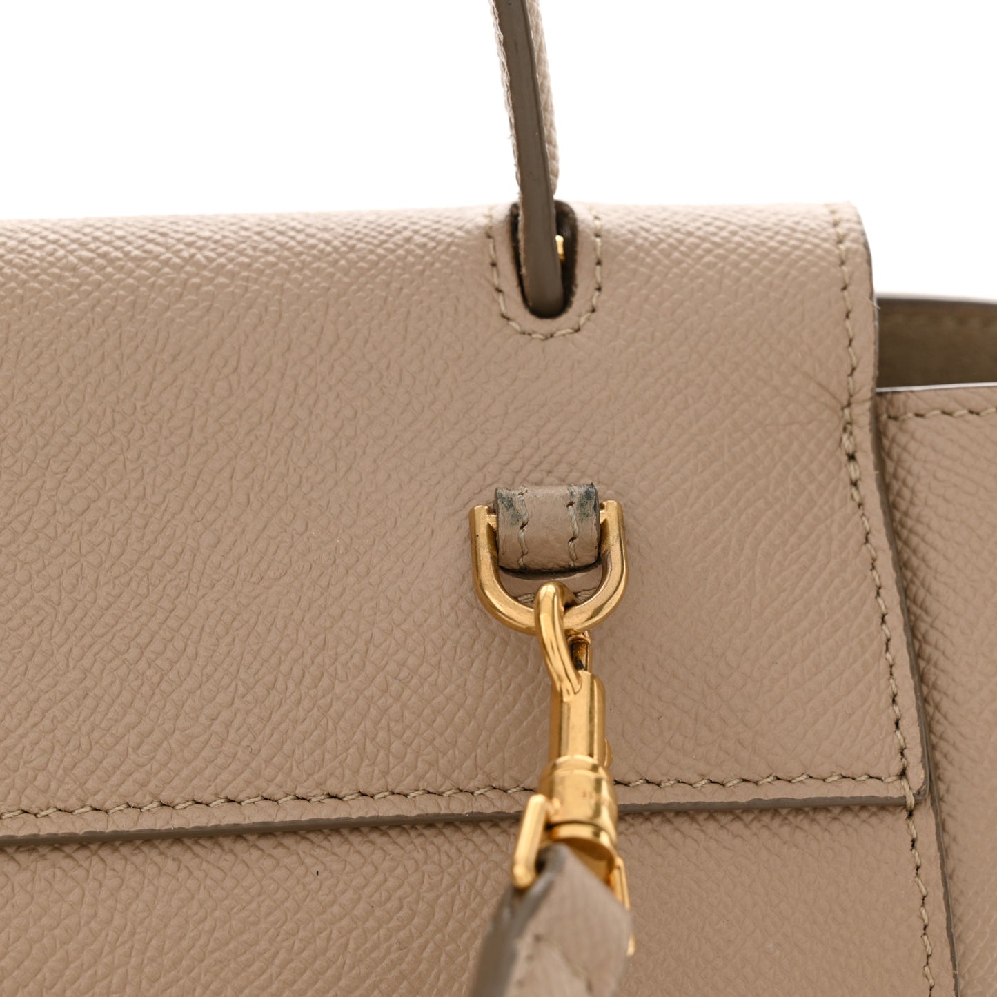 Grained Calfskin Nano Belt Bag Light Taupe