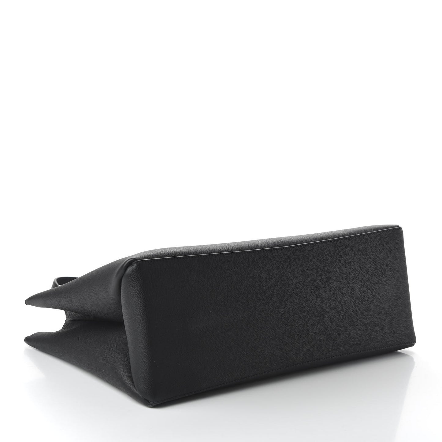 Grained Calfskin Lockme Shopper Black
