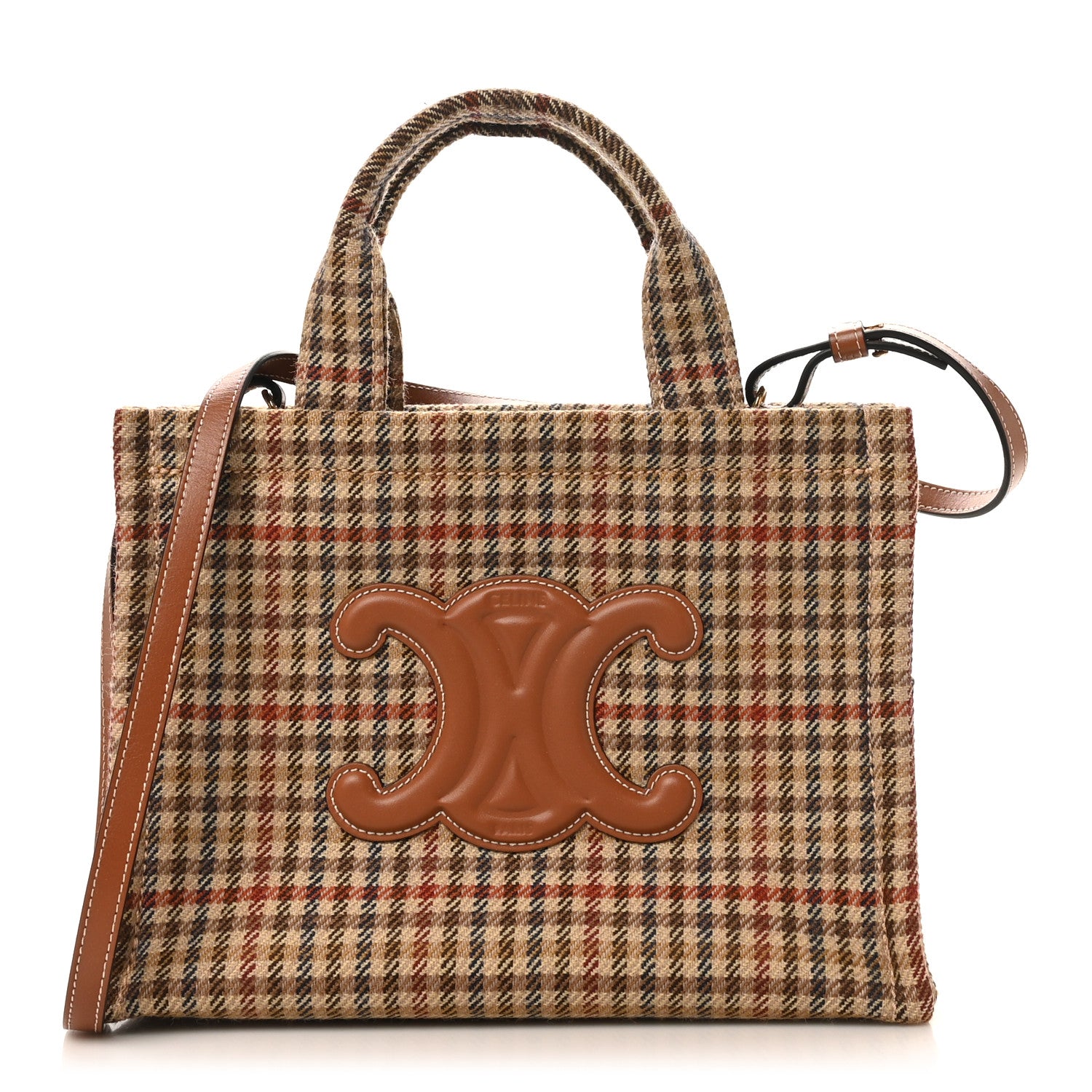 Celine Tweed Calfskin Triomphe Small Multicolor 1831691 – FASHIONPHILE