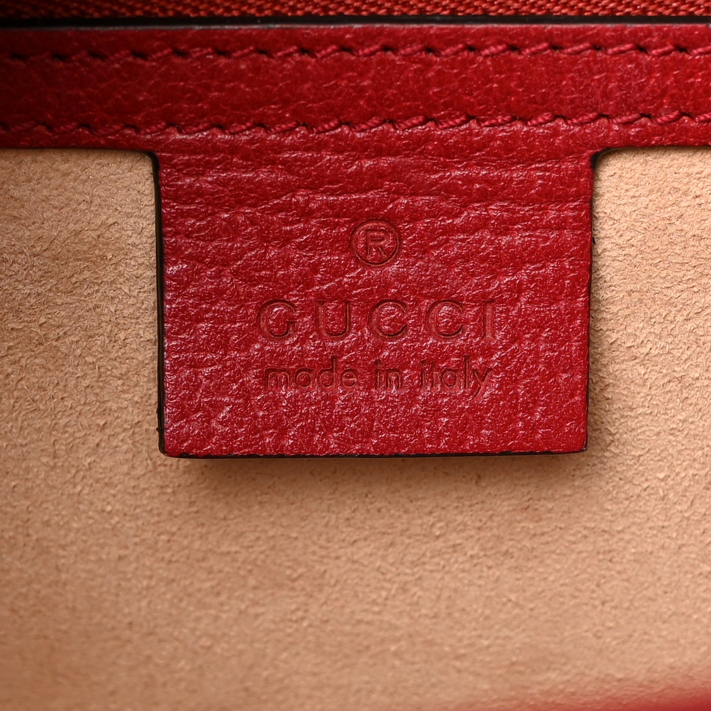 GG Supreme Monogram Small Queen Margaret Top Handle Bag Red