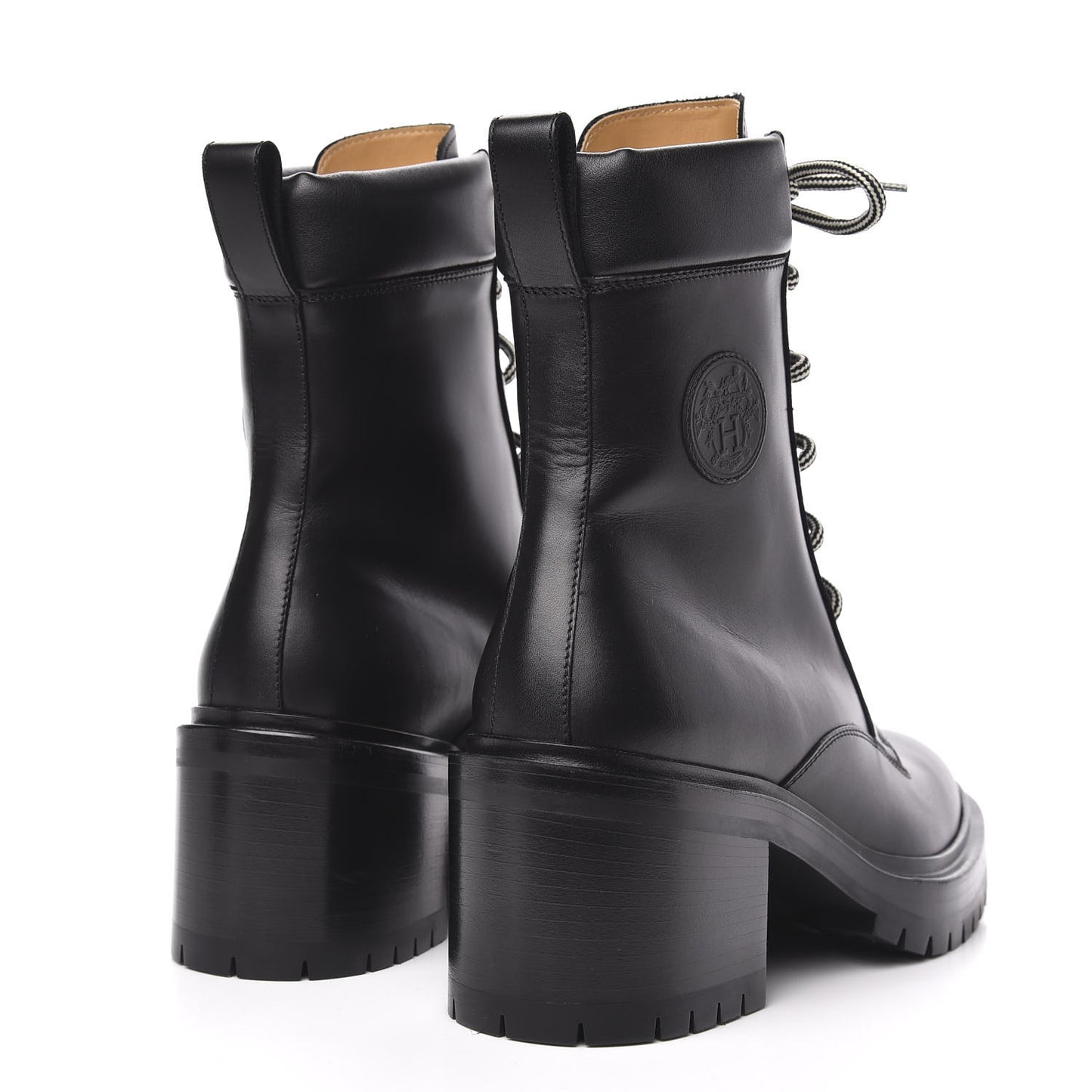 Calfskin Bridge Ankle Boots 40 Black