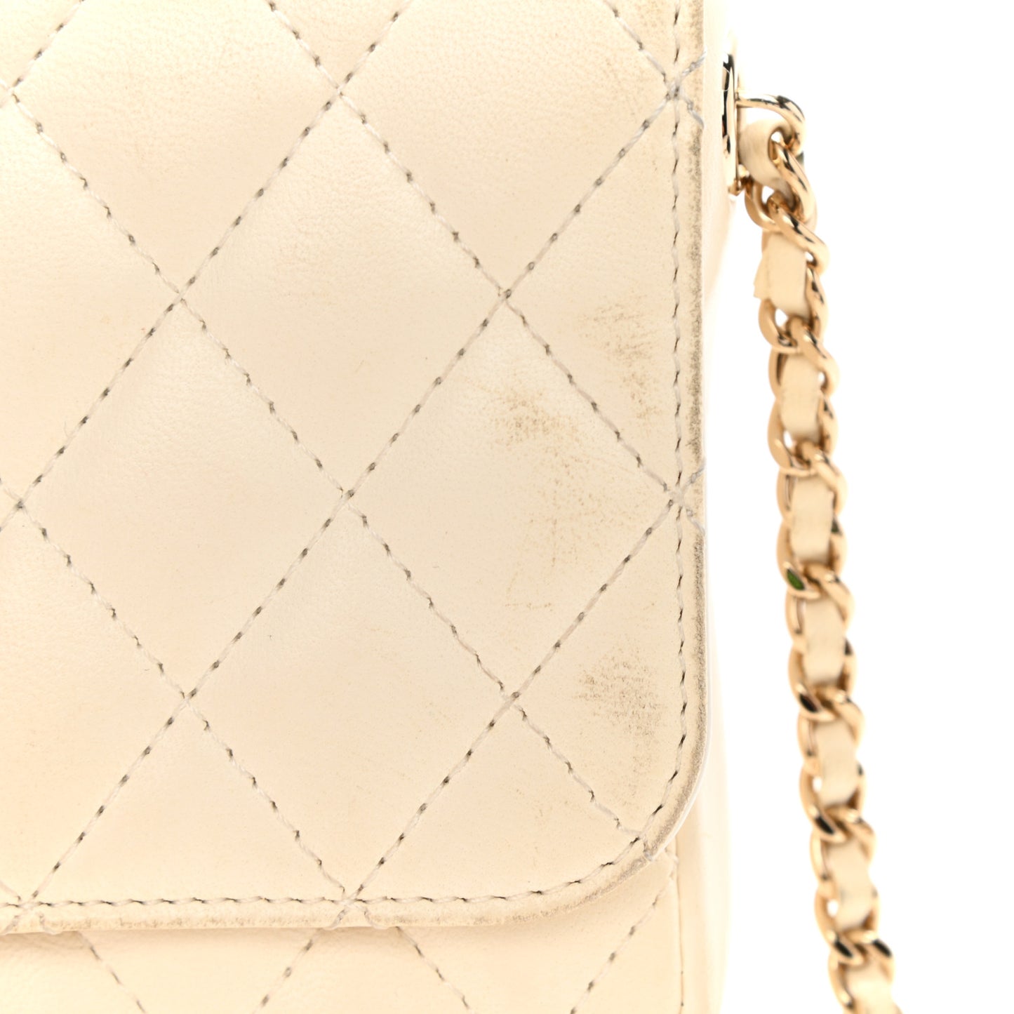 Lambskin Quilted Side Packs White Black