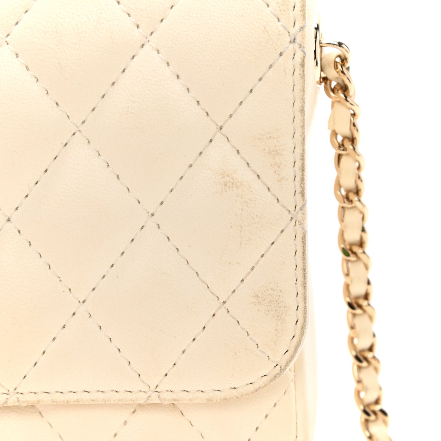 Chanel Lambskin Quilted Side Packs White Black 16 of 17