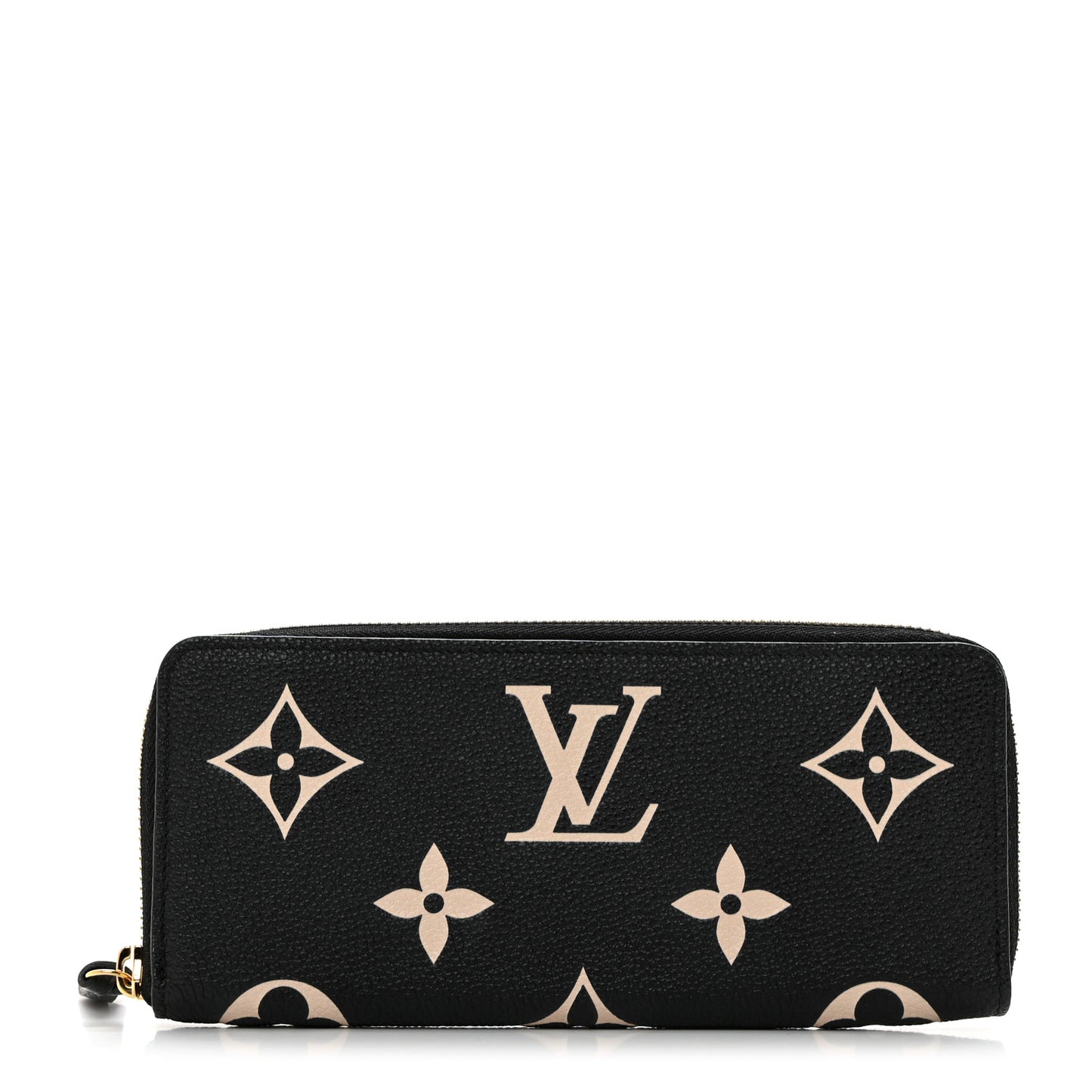 Empreinte Monogram Giant Clemence Wallet Black Beige