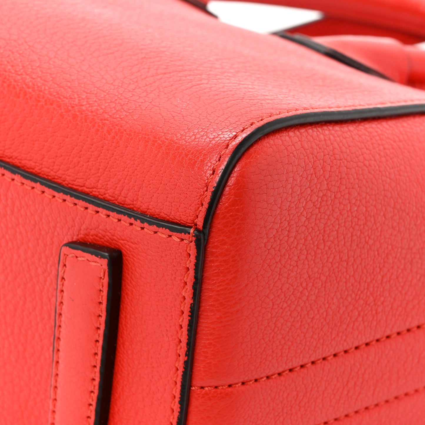 Sugar Goatskin Mini Antigona Pop Red