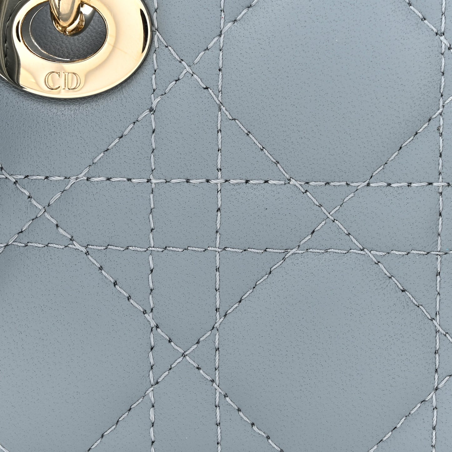 Lambskin Cannage Micro Lady D-Joy Cloud Blue