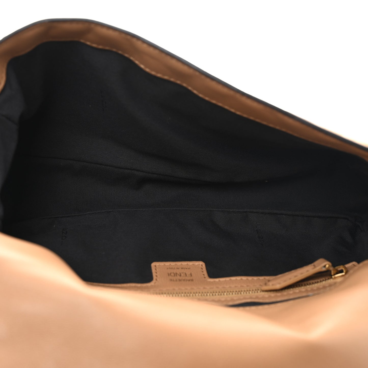 Nappa FF 1974 Embossed Baguette Miele Scuro