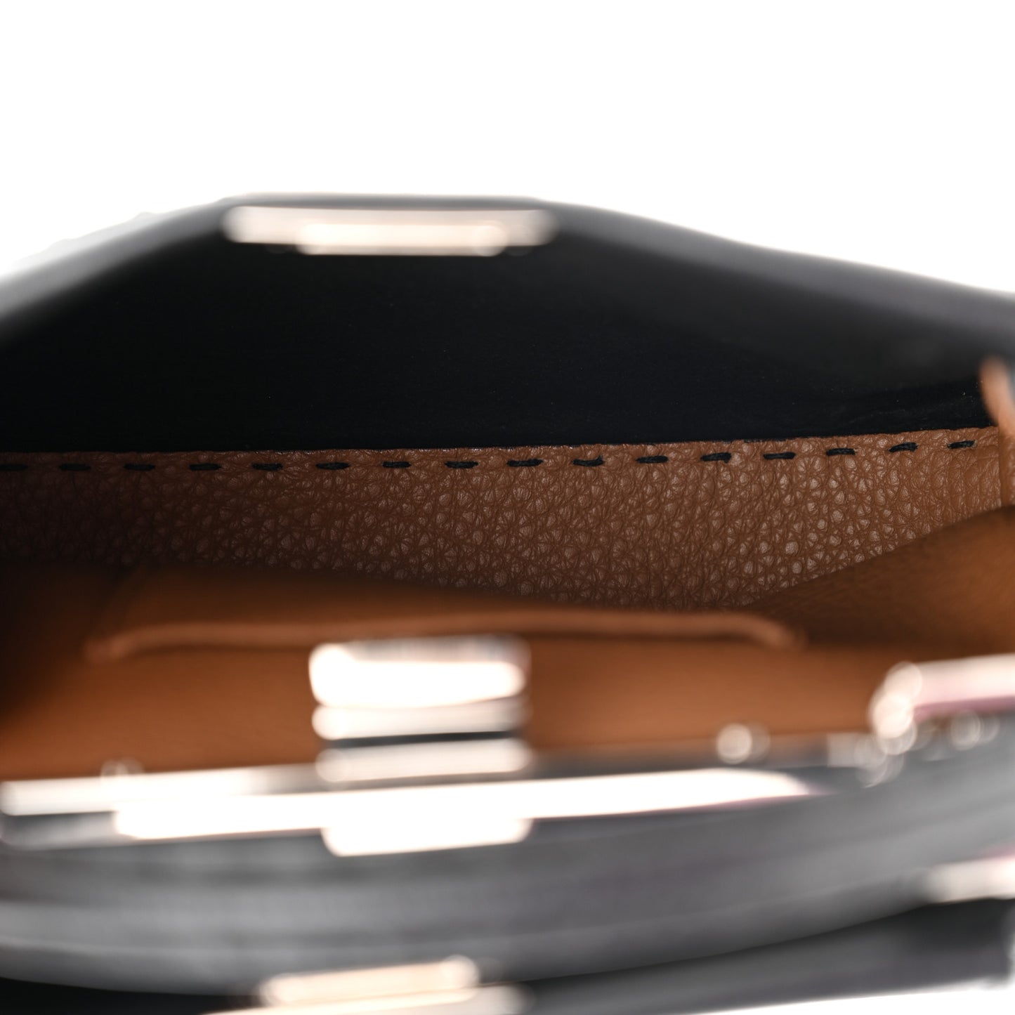 Cuoio Romano Selleria Bi-Color Mini Peekaboo Iconic Satchel Black Mou