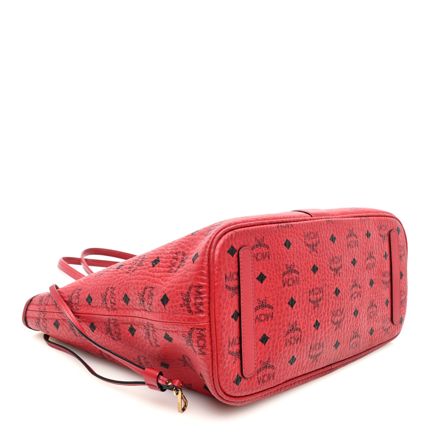 MCM Visetos Medium Liz Reversible Shopper Tote Ruby Red 7 of 22