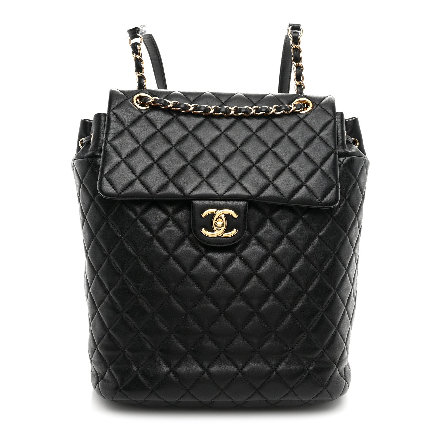 authentic chanel black quilted leather large backpack Chanel Lambskin Quilted Large Urban Spirit Backpack Black 1866544 –  FASHIONPHILE