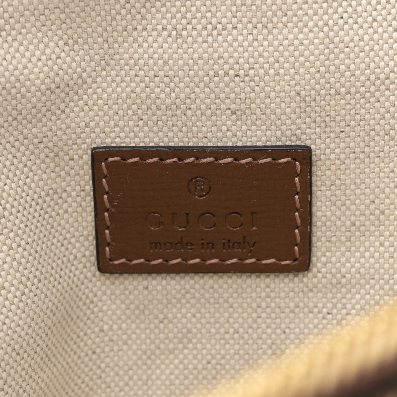 Gucci GG Supreme Monogram Textured Calfskin Retro Interlocking G Belt Bag Beige Ebony Brown Sugar 6 of 12