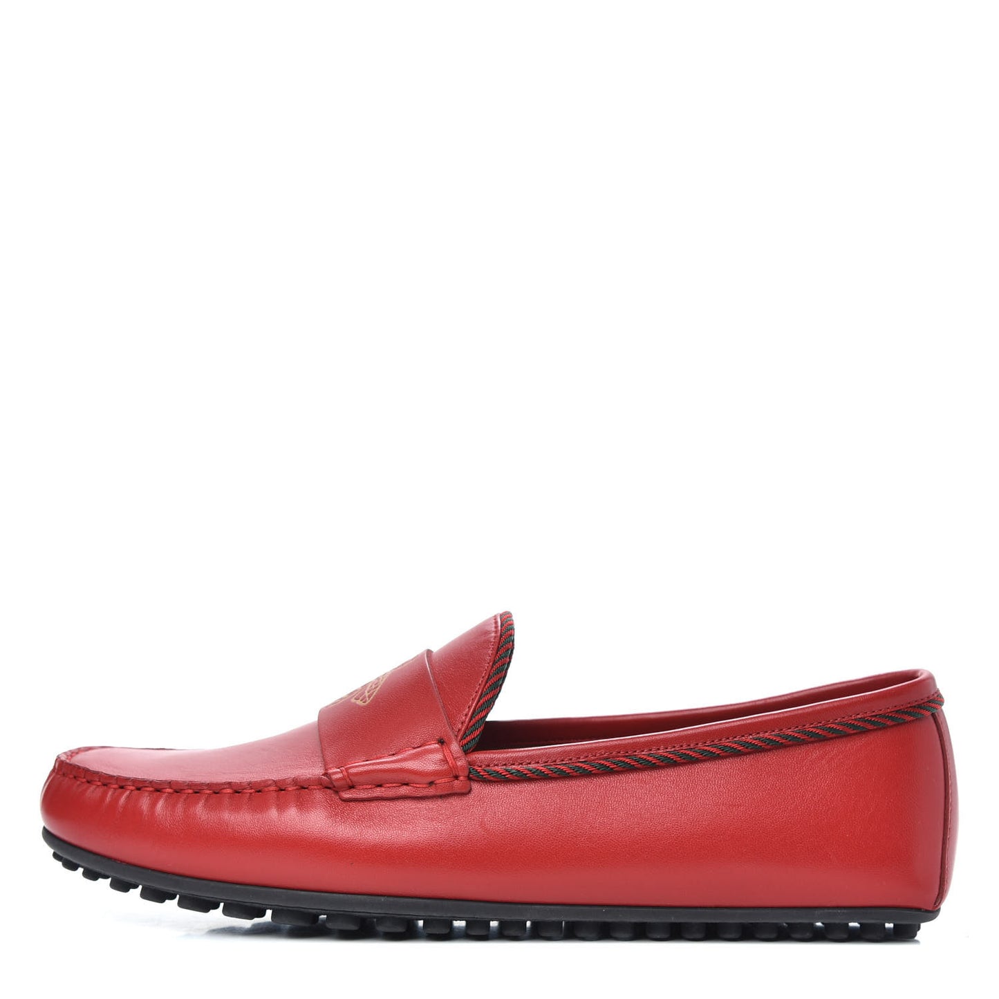 Nappa Mens Bee Driver Loafers 10.5 Red