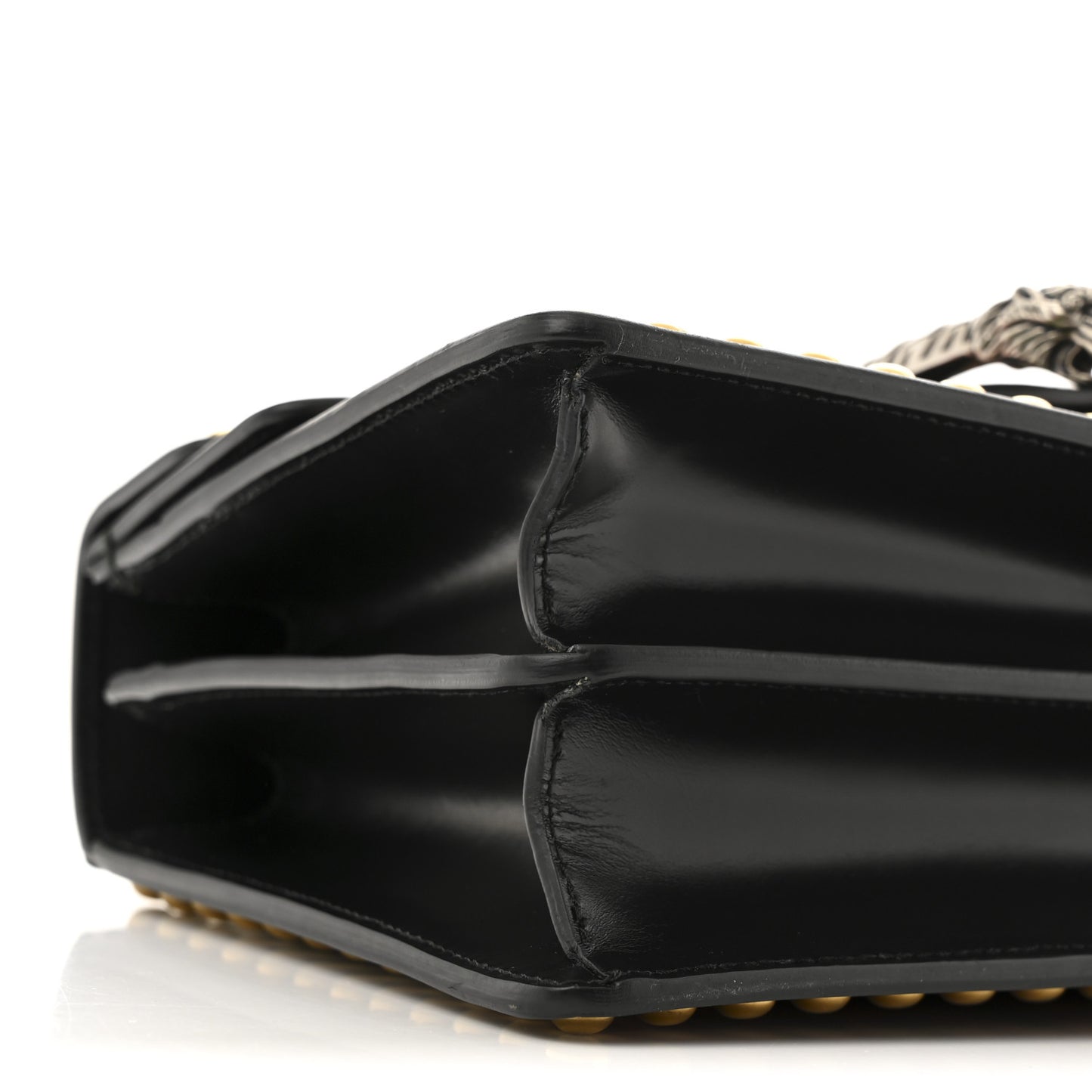 Calfskin Floral Embroidered Studded Small Dionysus Shoulder Bag Black