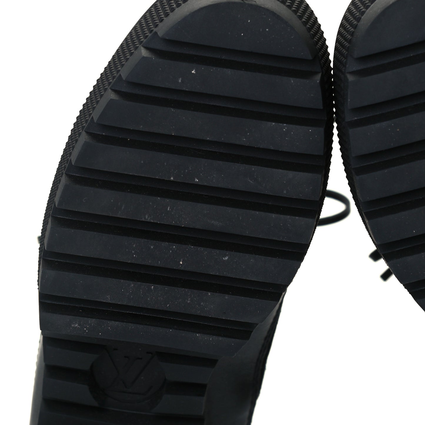 Velvet Calfskin Monogram Laureate Platform Desert Boots 38.5 Black White