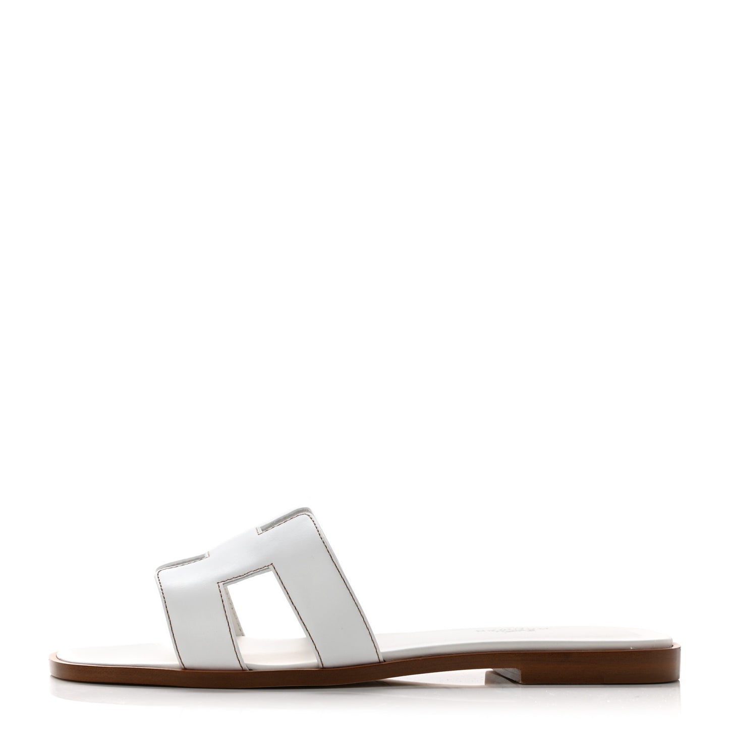 Box Calfskin Oran Sandals 37 White