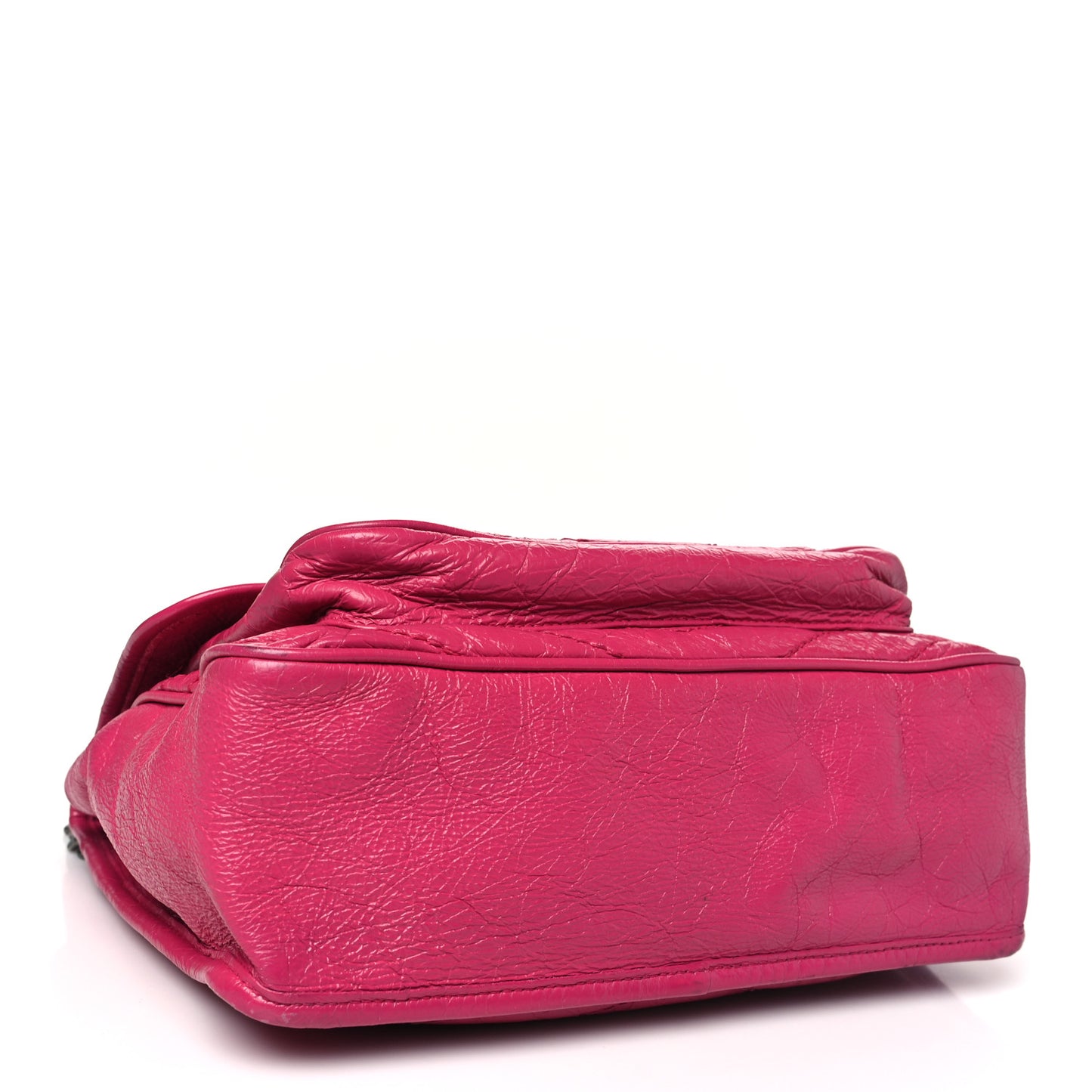 Crinkled Calfskin Matelasse Monogram Medium Niki Chain Satchel Freesia